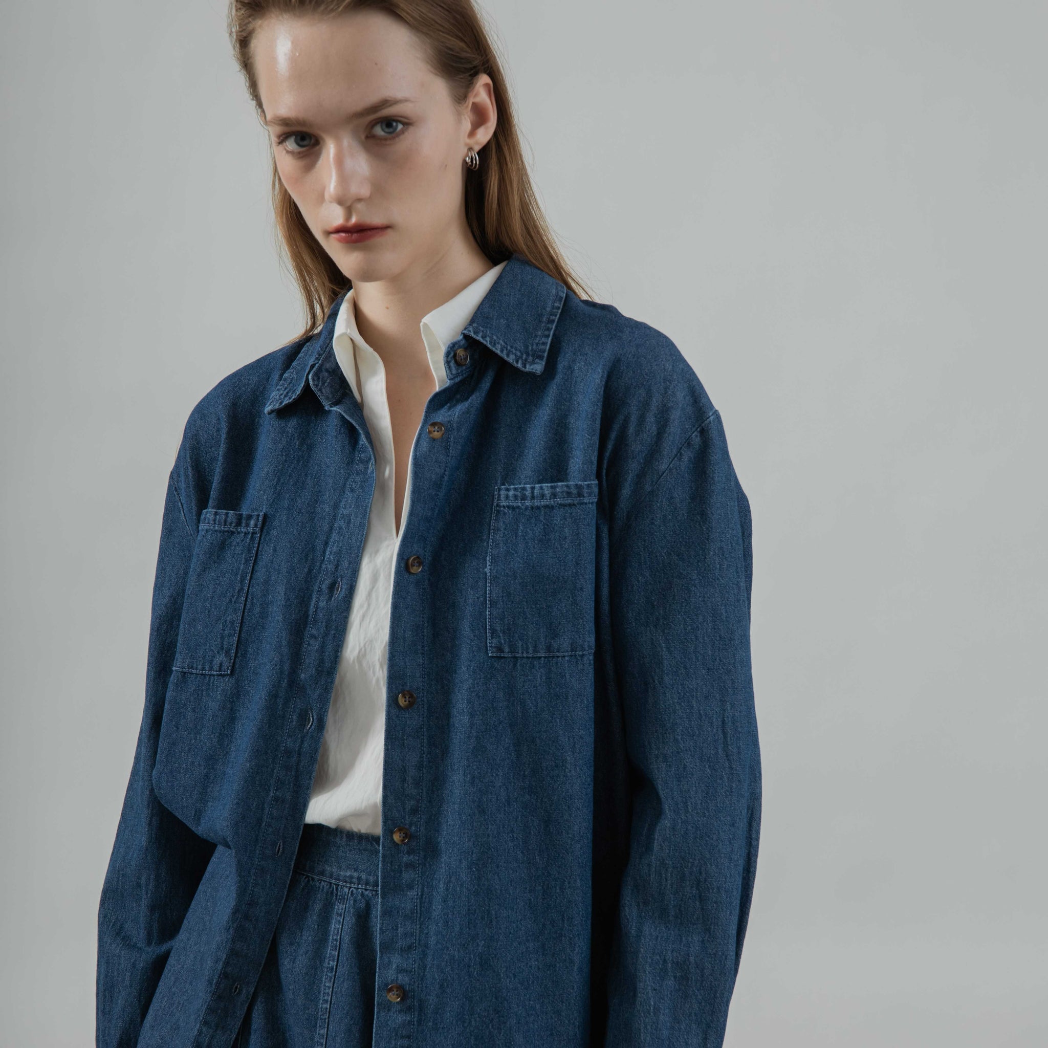 Nori Pocket Denim Shirt (Denim)