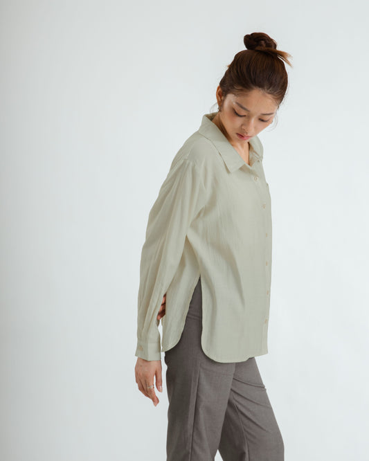 Classic Long Sleeve Shirt (Beige)