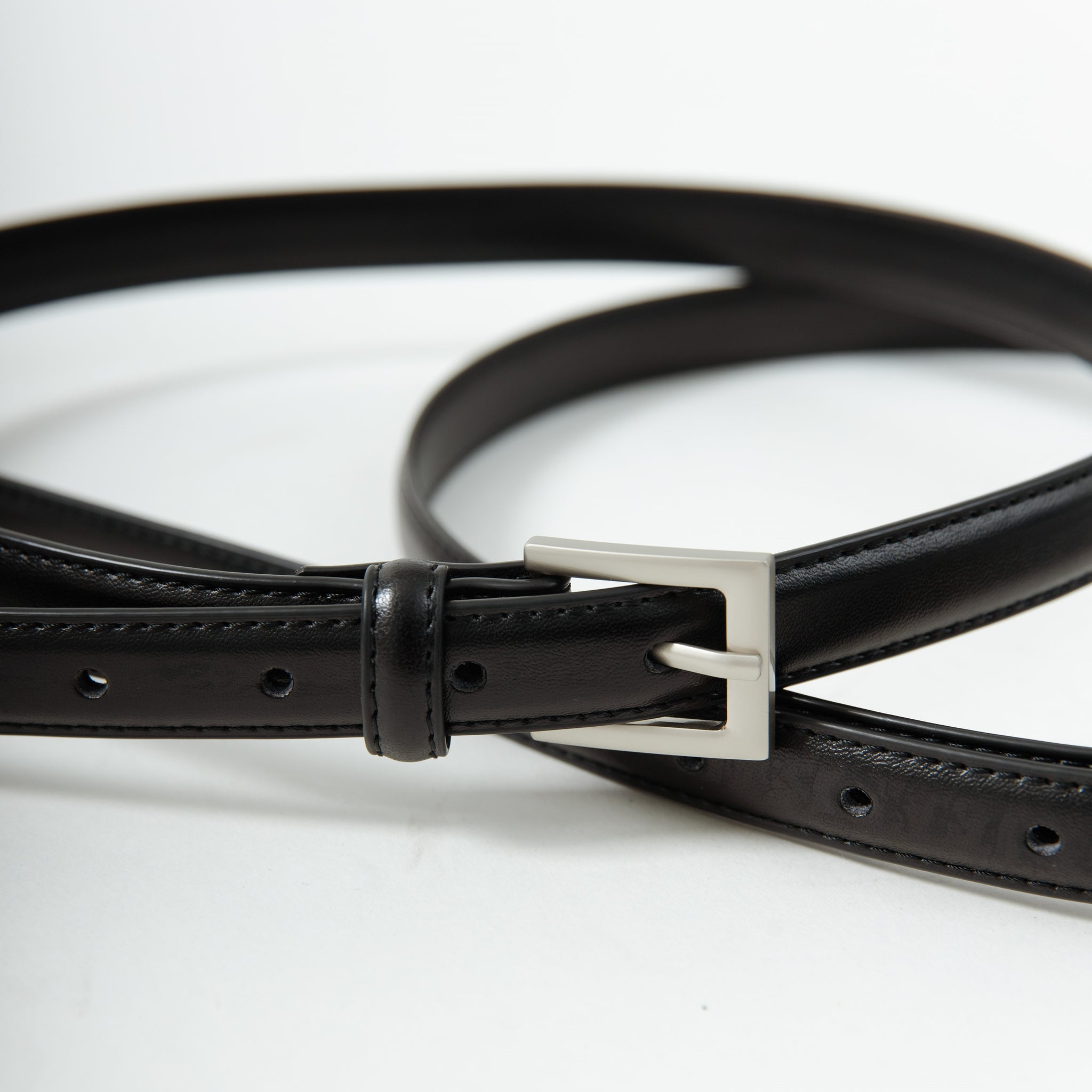 Leather Belt (Silver)