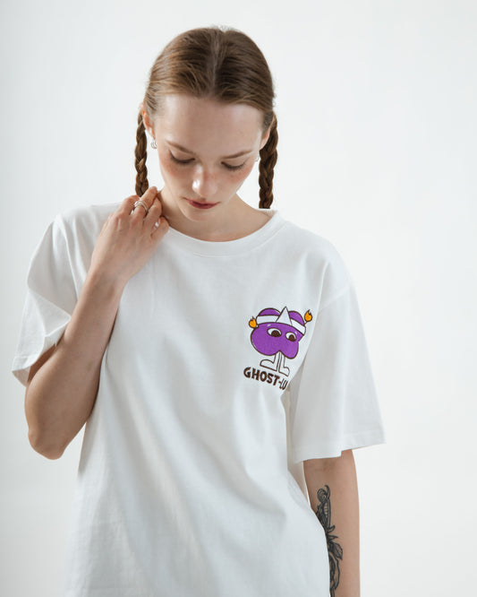 LULU Halloween Creepin' It Real Tee (White)