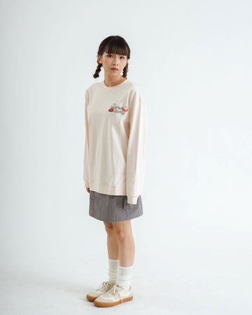 LULU Donut Worry Oversize Sweater (Cream)