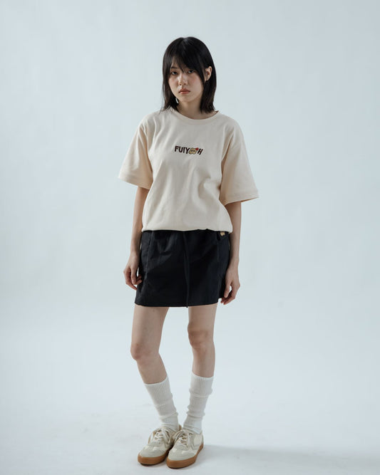 LULU Fuiy'U'h Embroidery Oversize Tee (Beige)