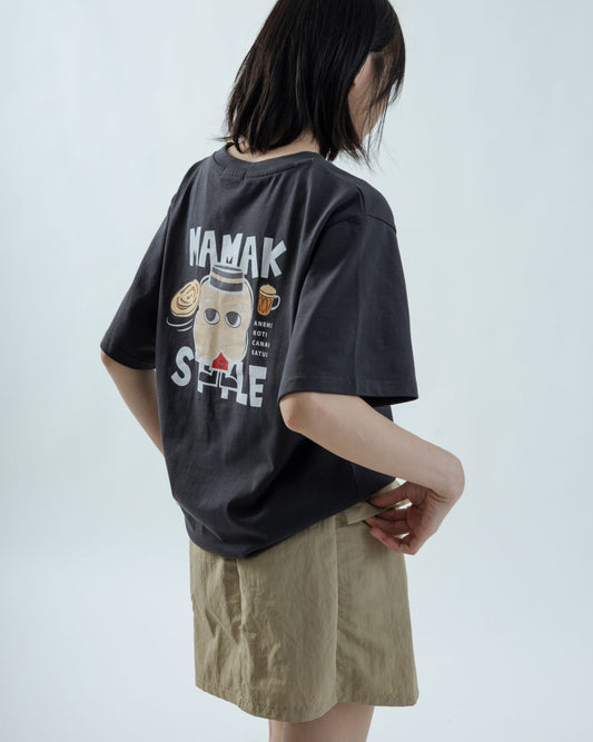 Mamak Style LULU Oversize Graphic Tee (Dark Grey)