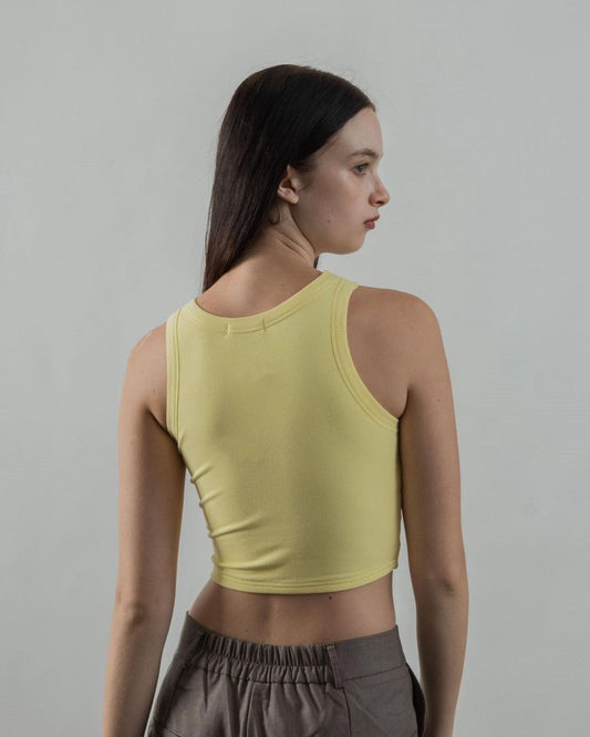 Ribbed Sleeveless Bra Top