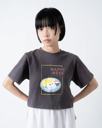 Mango Sticky Rice LULU Crop Tee (Dark Grey)