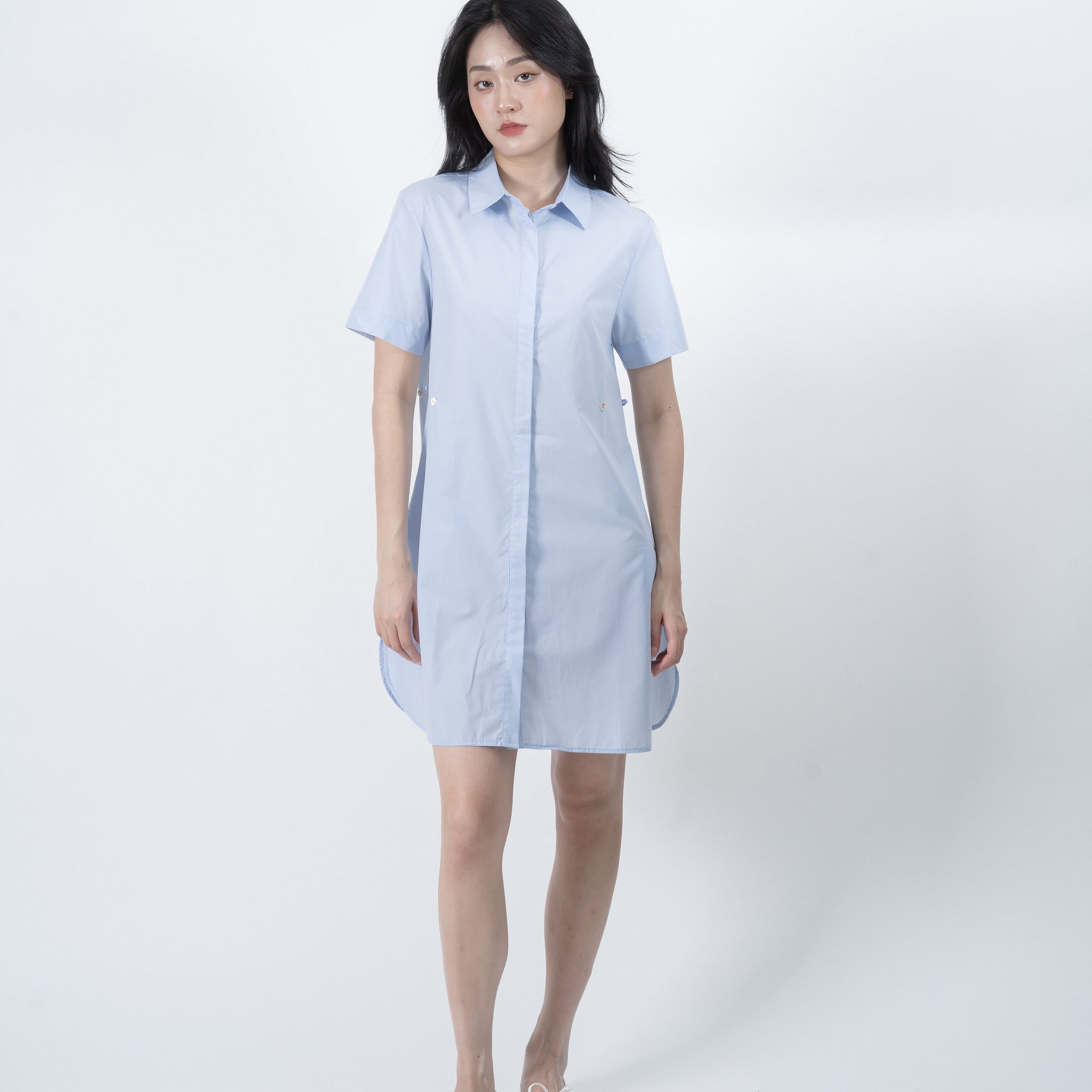 Clara Multi-Wear Shirt Dress (Light Blue)