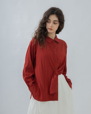 Oversized Boyfriend Shirt (Red)