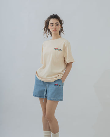 LULU Holiday In London Graphic Tee (Beige)