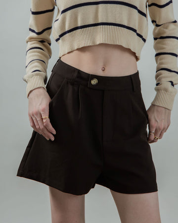 Single Button Everyday Shorts (Black)