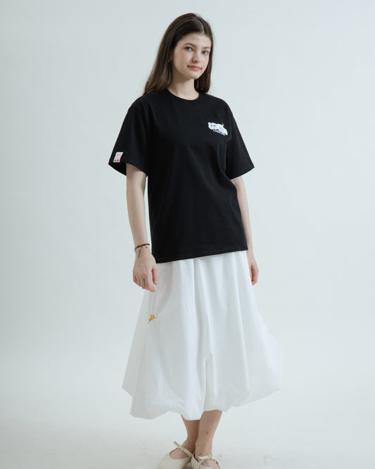 LULULALA Graphic Oversize Tee (Black)