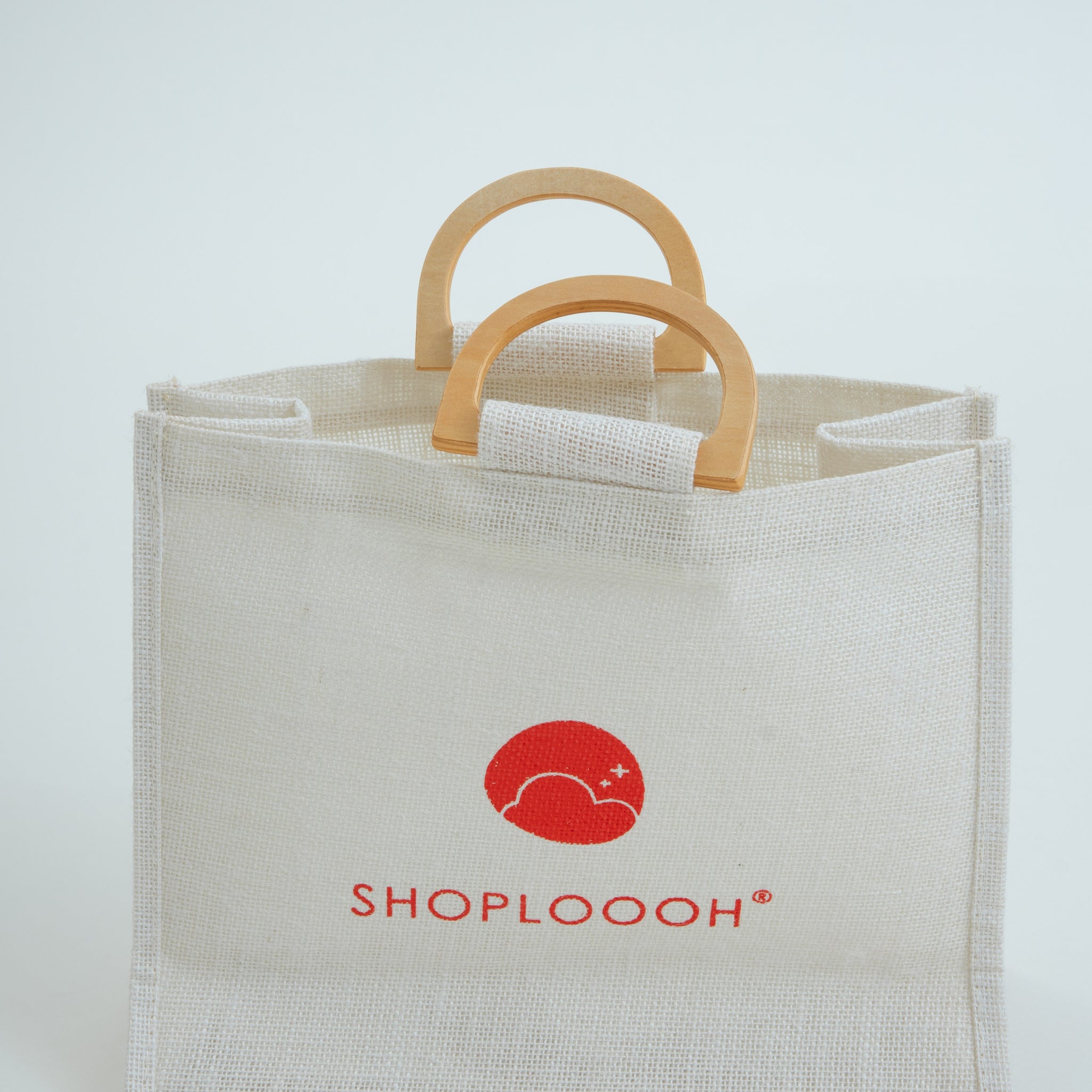 SHOPLOOOH Slogan Canvas Bag (Beige)