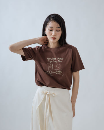 Take Every Chance Tee (Brown)